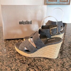 Unlisted Kenneth Cole over there espadrilles wedge sandal NIB 10
